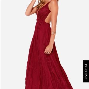 Lulus backless  maxi dress